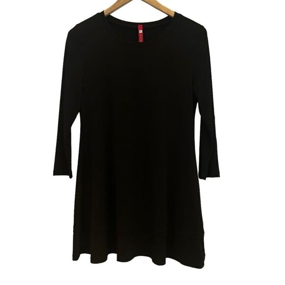 IC by Connie K Women’s Black Shift Minimalist Stretch Tunic Dress Small - Picture 1 of 7